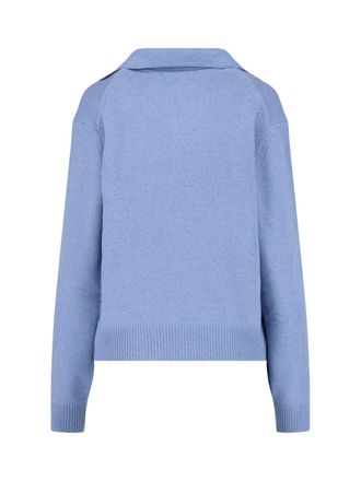 Victoria Beckham Womens Sweaters Light Blue Merino Wool