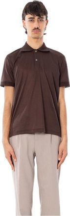 Daniele Fiesoli Filo Scozia Poloshirt - Heren - Polos - Bruin - 2XL - Katoen - Tops