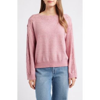 Wit & Wisdom Boat Neck Sweater in New Rose at Nordstrom Rack, Size X-Large