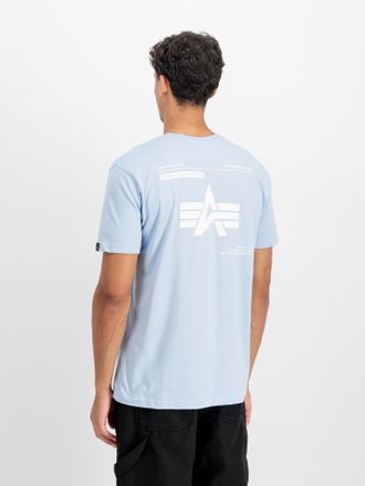 Alpha Industries Rundhalsshirt ALPHA INDUSTRIES Label T BP, Herren, Gr. XXL, artic blau, Single Jersey, Obermaterial: 100% Baumwolle, bedruckt, regular fit normal, Run