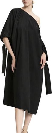 ottod'Ame Poplin Midi Dress in Black at Nordstrom, Size 42