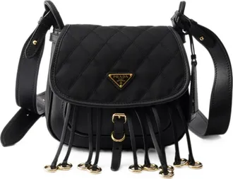 Prada Corsaire Re-Nylon And Leather Mini Shoulder Bag