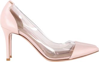 Gianvito Rossi Plexi 85 PVC Pumps in Pink Leather
