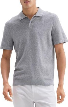 Theory Goris Grid Light Performance Polo in Mlnge Grey at Nordstrom Rack, Size Xx-Large
