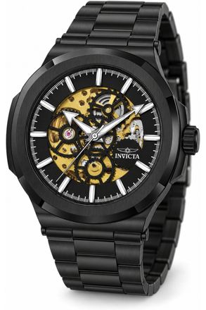Invicta Objet D Art 70007 Herenhorloge - Automatisch Uurwerk - Staal met Zwarte Wijzerplaat - 43 mm