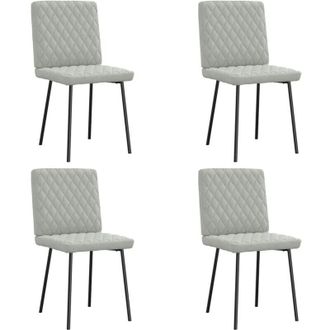vidaXL Vidaxl - Sillas De Comedor 4 Unidades Terciopelo Gris Claro