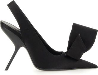 Ferragamo Black Slingback Pumps