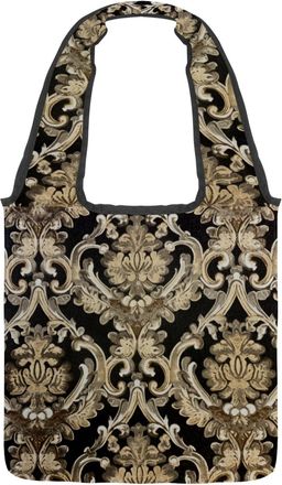 Generic 871253_3 Reversible Canvas Shoulder Tote - Double-Sided Print, 12oz Cotton, 27cm Drop, Fold-Flat Bag for Travel, Shopping, Street Outings