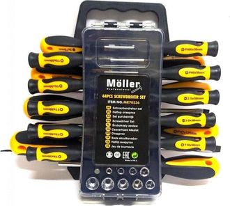 Trade Shop Trade Shop - Juego De Puntas De Destornillador Hexagonal Torx De 44 Piezas