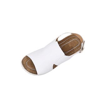 Generic Open Toe Sandals for Women Comfortable Casual Summer Sandal Shoes Solid Color Stylish Breathable Wedge Sandals with Ankle Strap Beach Outdoor