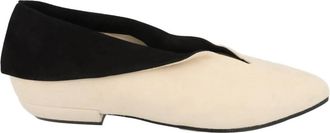 Ferragamo Womens Adal Suede Flats In White