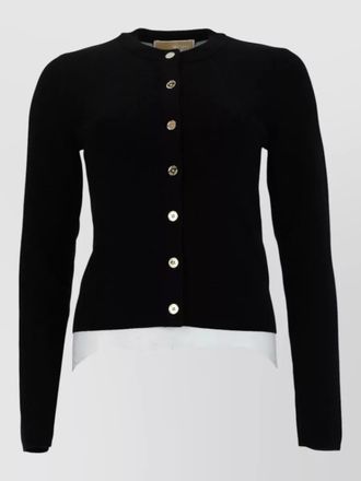 Michael Kors long sleeve top contrast hem design