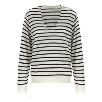 Fendi Wollen trui met V-hals - Dames - Truien - Veelkleurig - Maat: S Wol