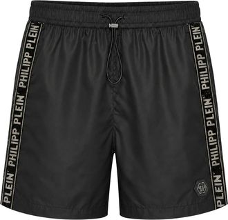 Philipp Plein Badmode, Heren, Zwart, 2Xl, Short Broeken Crystal