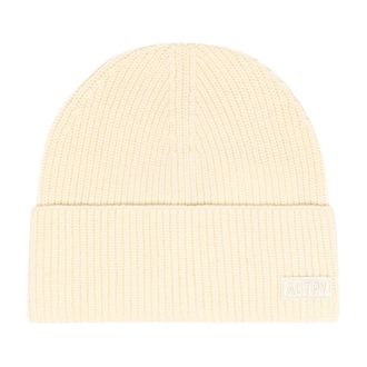 Autry Geribbelde muts - Heren - Accessoires - Beige - Maat: ONE Size Wol