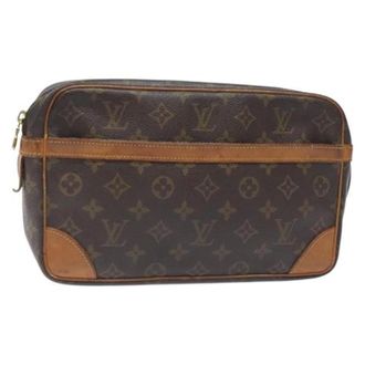Louis Vuitton Pre-owned Canvas clutches - Dames - Pre-owned - Bruin - Maat: ONE Size Leer
