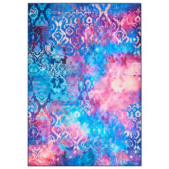 Beliani Alfombra Tejida A Mano Estilo Boho Oriental Estampado Llamativo 160 X 230 Cm Multicolor Orvella