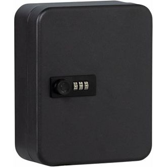 Elle Armario Para Llaves Con C&oacute;digo Digital, 20 Ganchos, Chapa De Acero, Negro Mate