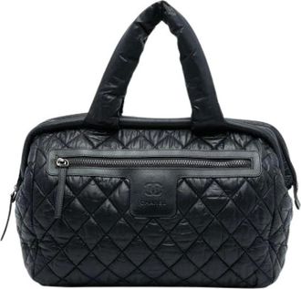 Chanel Pre-owned Handbags, female, Black, Size: ONE SIZE Pre-owned Nylon Handbag