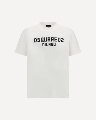 Dsquared2 T-shirt with Dsquared2 Milano logo printed Male XXL