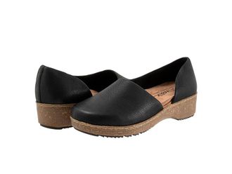 Softwalk Addie Womens Shoes Black Nubuck : 10.5 WW (EE), Leather
