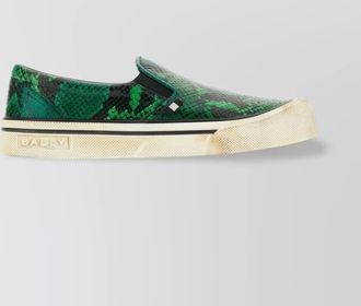 Bally leather printed slip-on sneakers