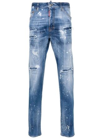 Dsquared2 Cool Guy distressed skinny jeans - men - Cotton/Elastomultiester/Cotton/Polyester/Elastane - 50 - Blue