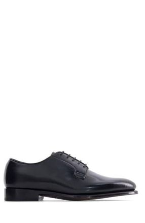 Anthony Veer Sterling Derby in Obisidian Black Leather at Nordstrom, Size 10.5