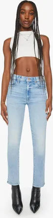 Mother Insider Flood Mid-Rise Jeans In Tea Time