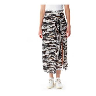 Lala Berlin Feminine Wrap Rok - Dames - Midirokken - Veelkleurig - L - Rokken