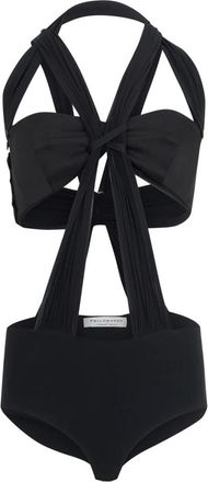 Philosophy di Lorenzo Serafini Badmode, Dames, Zwart, S, Gekruiste badpak