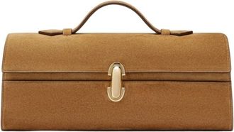 Savette Slim Symmetry Pochette - Dames - Handtassen - Bruin - ONE Size - Leer - Tassen