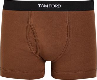 Tom Ford Stretch-cotton Boxer Briefs - Brown - XL
