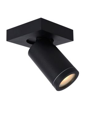 Lucide Foco de techo de aluminio 1xGU10, negro