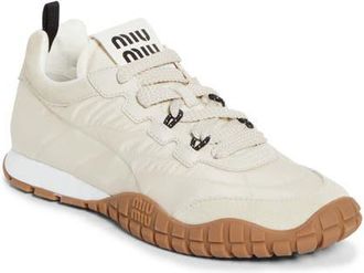Miu Miu Sport Quilted Nylon Sneaker in Avorio at Nordstrom, Size 9.5Us