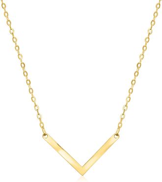Canaria Canaria Italian 10kt Yellow Gold V-Necklace