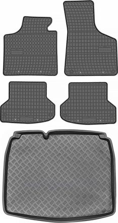 OEM Juego De Alfombrillas De Goma Para Audi A3 Ii 8p Hatchback (2003-2012) - Alfombrilla Para Coche + Alfombrilla Para Maletero