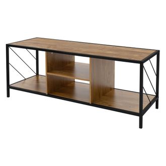 ML Design Mesa De Tv De Madera En Marr&oacute;n 120x40x46 Cm Gabinete Para Televisi&oacute;n De Hasta 55 Pulgadas Mueble Moderno Con Espacio De Almacenamiento Tablero De Pie 