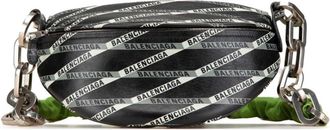 Balenciaga Black Green Leather Fanny Pack (Pre-Owned)