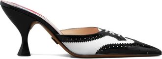 Thom Browne 75 mm brogue muiltjes met hak - Zwart