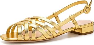 Loeffler Randall Shelly Wrap Sandal Womens Shoes Gold : 10.5 B - Medium, Synthetic