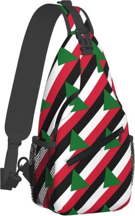Generic Sling Bag For Men Women Flag Of Sudan Shoulder Backpack Funny Classic Travel Bag, For Daily, Shopping, Office
