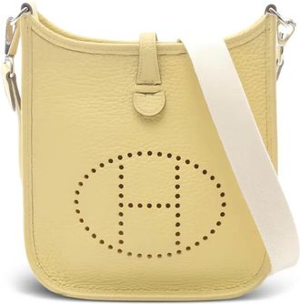 Herm&egrave;s 2021 Amazon geperforeerde leren crossbodytas - Geel