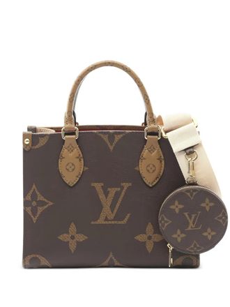 Louis Vuitton 2021 PM OnTheGo handtas met monogram - Bruin