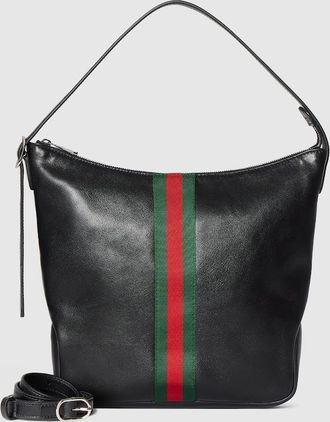 Gucci Lunetta Medium Crossbody Bag, Black, Leather