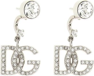 Dolce & Gabbana Oorbellen met hanger voor de feestdagen - Dames - Oorbellen - Grijs - ONE Size - Accessoires