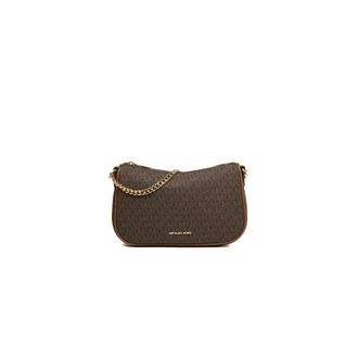 Michael Kors Carmela Medium Signature Logo Convertible Crossbody Tas - Dames - Tassen - Bruin - Maat: ONE Size Poliester