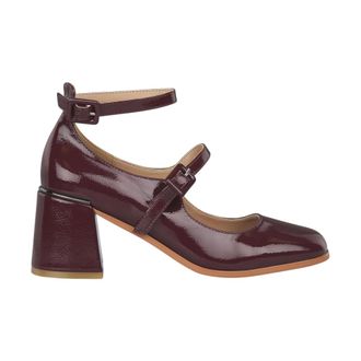 Alma En Pena Schoen met brede hak en gespen - Dames - Pumps - Rood - 41 EU - Schoenen