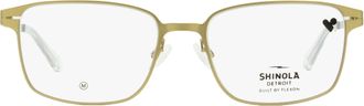 Shinola SH31002 Metal Rectangular Eyeglasses - Gold