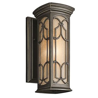 Netlighting Franceasi Outdoor Small Wall Lantern Light Olde Bronze IP44 E27 in Brown